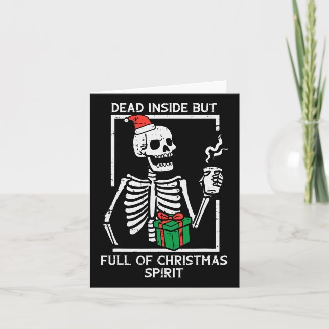 Tarjeta Muerto por dentro Espíritu de Navidad completo Esq (Anverso)