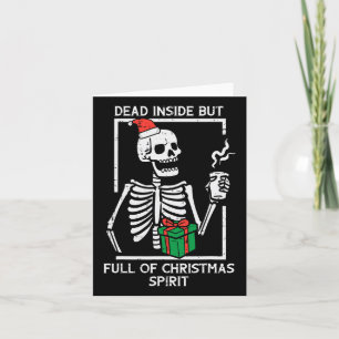 Tarjeta Muerto por dentro Espíritu de Navidad completo Esq