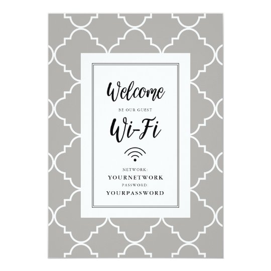 Tarjeta Muestra de Quatrefoil Wifi