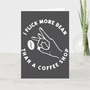 Tarjeta Muevo más granos que una cafetería divertida café 