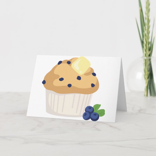 Tarjeta Muffin de arándano (Anverso)