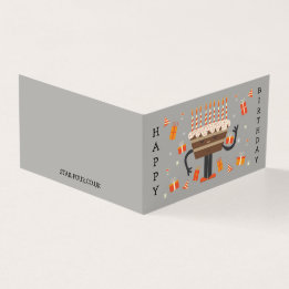 Tarjeta Muffin de cumpleaños de celebración