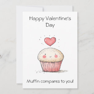 Tarjeta ¡Muffin se compara contigo! – Adorable Día de San 