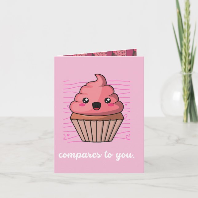 Tarjeta Muffin te compara con dulces enamorados (Anverso)
