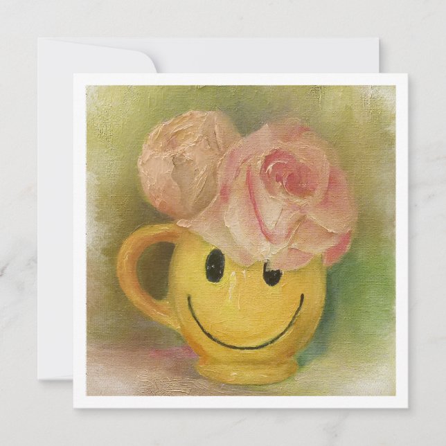 Tarjeta Mug de cara feliz (Anverso)