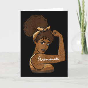 Tarjeta Mujer Afro Fuerte Mes de la Historia Negra Hombres
