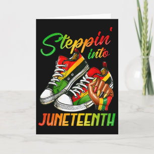 Tarjeta Mujer Afro Niñas Negras Zapatillas Entrando En Jun