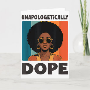 Tarjeta Mujer Afro Orgullo de Melanina Sin Disculpas 