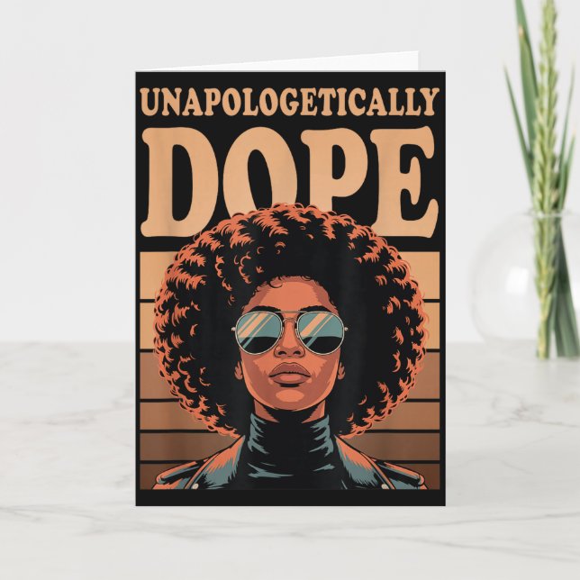 Tarjeta Mujer Afro Sin Disculpas  (Anverso)
