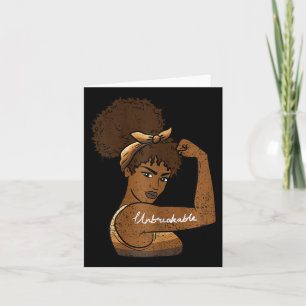 Tarjeta Mujer afroafricana fuerte Mes de la Historia Negra