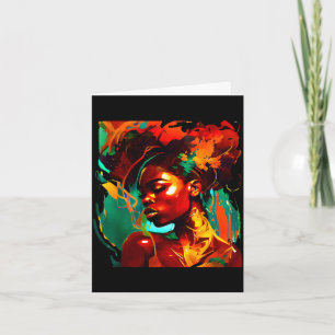 Tarjeta Mujer afroamericana arte negro precioso