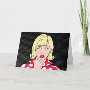 Tarjeta Mujer ansiosa