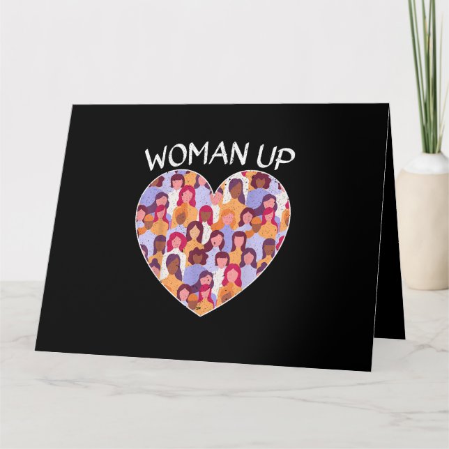Tarjeta Mujer Arriba Feminista Feminismo Empoderamiento de (Anverso)