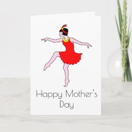 Tarjeta Mujer Art Deco bailando con el Día de la Madre con