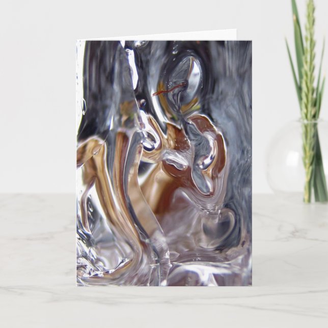 Tarjeta Mujer bajo cascada, emsotérica, historias en la na (Anverso)