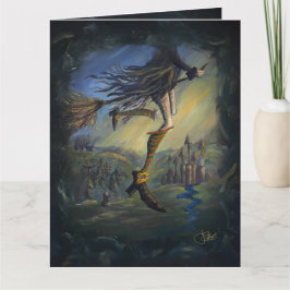 Tarjeta Mujer bruja 8.5" x 11" Grande
