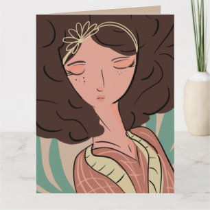 Tarjeta Mujer Chic Amante de las Plantas Bloguera