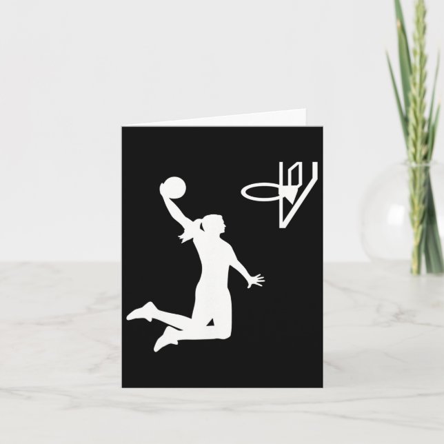Tarjeta Mujer Chica de baloncesto (Anverso)