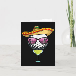 Tarjeta Mujer Cinco De Mayo Golf Ball Con Sombrero Margar