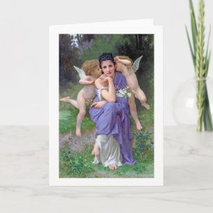 Tarjeta Mujer con Cupido, Bouguereau