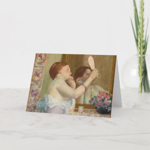 Tarjeta Mujer con espejo   Frederick Carl Frieseke