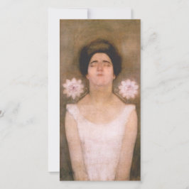 Tarjeta Mujer con flores de pasión (por Piet Mondrian)