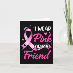 Tarjeta Mujer Con La Que Uso Rosa Por Mi Amigo El Cáncer D