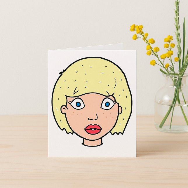 Tarjeta Mujer Con Pelo Amarillo (Subido por el creador)