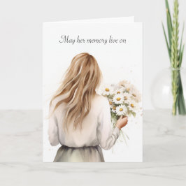 Tarjeta Mujer Con Solidaridad Con Daisy Bouquet
