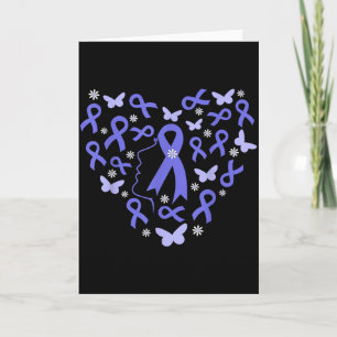 Tarjeta Mujer Corazón Apoya Guerrera del Cáncer de Estómag