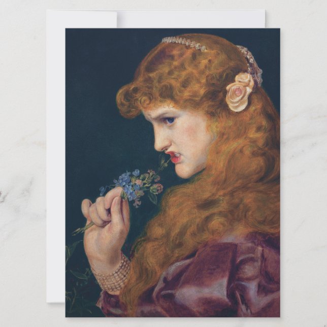 Tarjeta Mujer de cabello rojo feroz (Sombra de amor) (divo (Anverso)