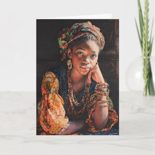 Tarjeta Mujer de Côte d'Ivoire - Mujer Africana