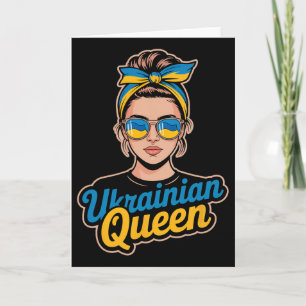Tarjeta Mujer de estilo retro de Ucrania Gráfico Orgullo c