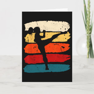Tarjeta Mujer de kickboxing Kickboxer Karate Boxeo Lucha d