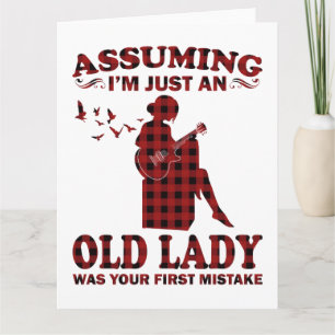 Tarjeta Mujer de la guitarra asumiendo que soy solo una an
