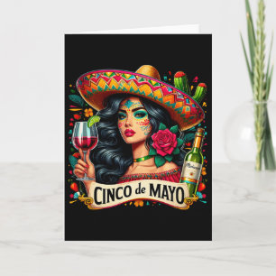 Tarjeta Mujer del Cinco De Mayo Divertida Cinco De Mayo Me
