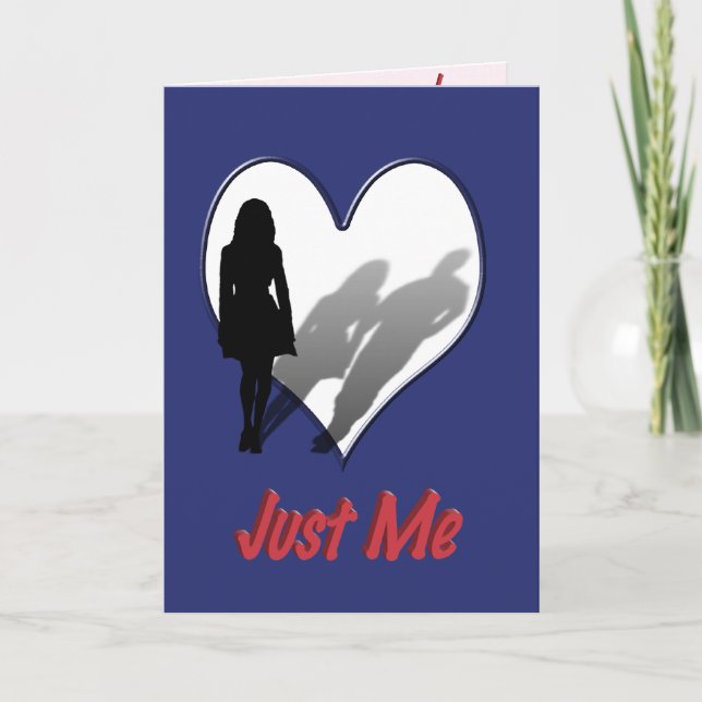 Tarjeta Mujer desaparecida Hombre Silhouette (Anverso)
