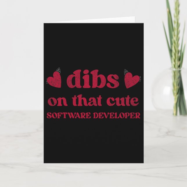 Tarjeta Mujer desarrolladora de software divertida y linda (Anverso)