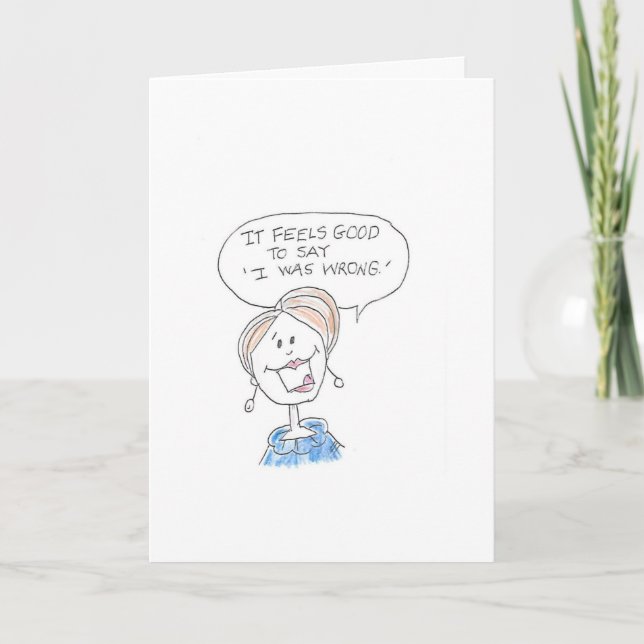 Tarjeta Mujer diciendo que estaba equivocada (Anverso)