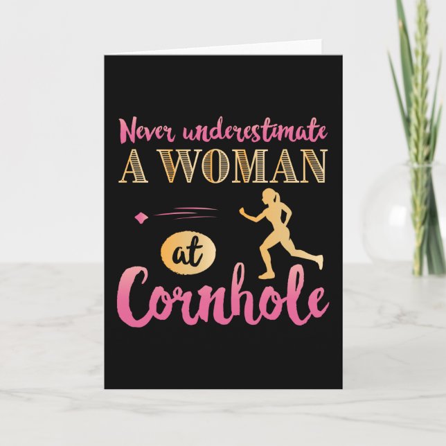 Tarjeta Mujer divertida Cornhole Birthday Gift Mom (Anverso)