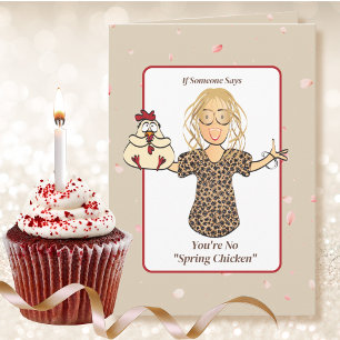Tarjeta Mujer Divertida Dibujo Animado Cumpleaños 40 Anive