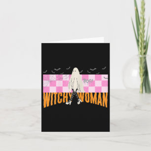 Tarjeta Mujer divertida disfraz de Halloween Feminista esp