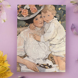 Tarjeta Mujer e hijo