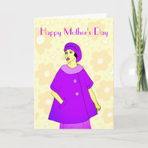 Tarjeta Mujer en el Día de la Madre de Swing Coat 1950