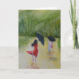 Tarjeta Mujer en el vestido I del lunar