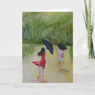 Tarjeta Mujer en el vestido I del lunar