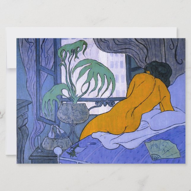 Tarjeta Mujer en la habitación azul (de Paul Ranson) (Anverso)