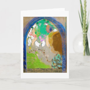 Tarjeta Mujer en la ventana, Redon