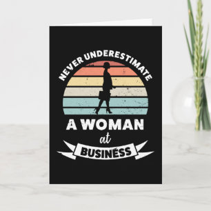 Tarjeta Mujer en los negocios Regalo de empresaria para ma