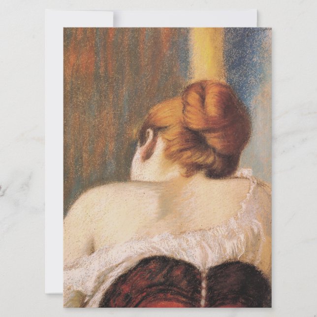 Tarjeta Mujer en un corsé (por Federico Zandomeneghi) (Anverso)